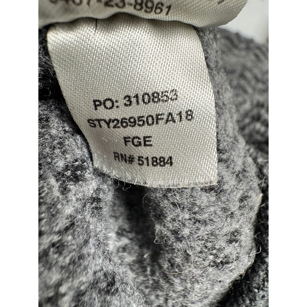 Women's Patagonia Gray Woolyester 1/4 Zip Pullover Sweater Size M - Picture 5 of 6